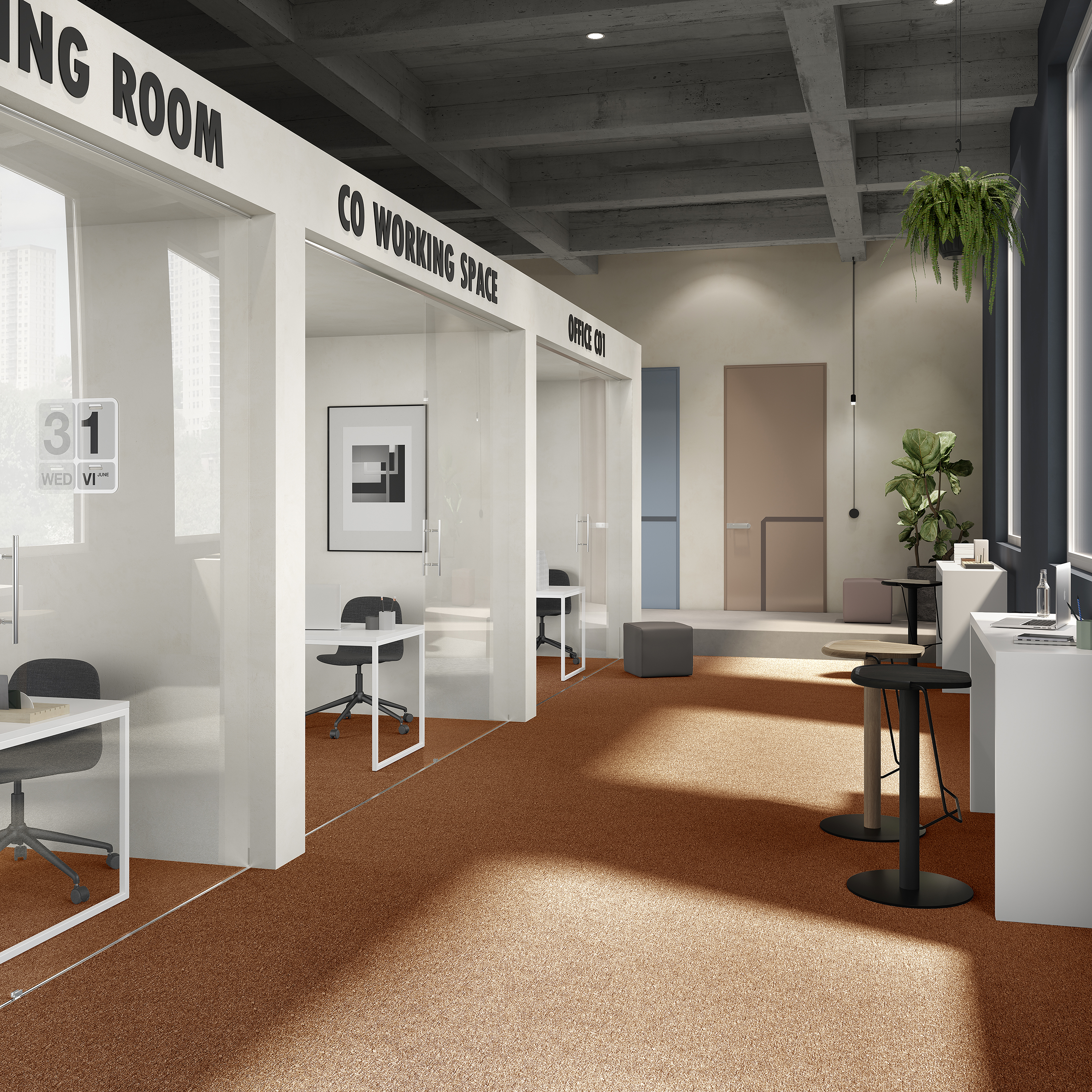 Ковровая плитка Medusa Tile 84 (500*500*5 мм) — купить в Самаре