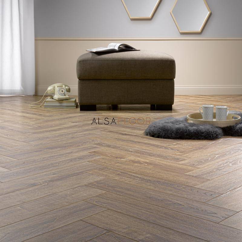 Ламинат "Alsafloor" Herringbone Дуб Балеарский (640*143*12 мм) — купить в Самаре