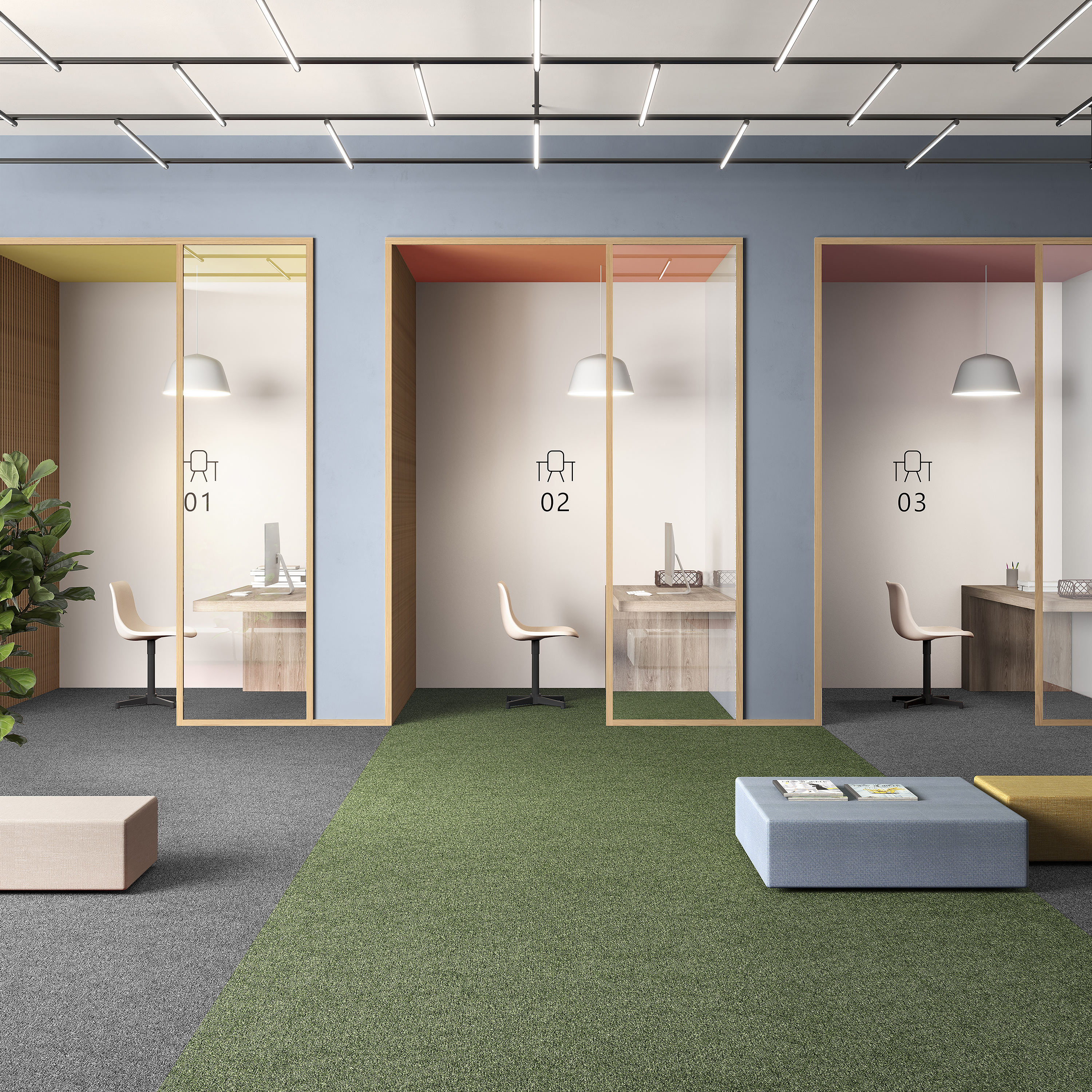 Ковровая плитка Medusa Tile 21 (500*500*5 мм) — купить в Самаре