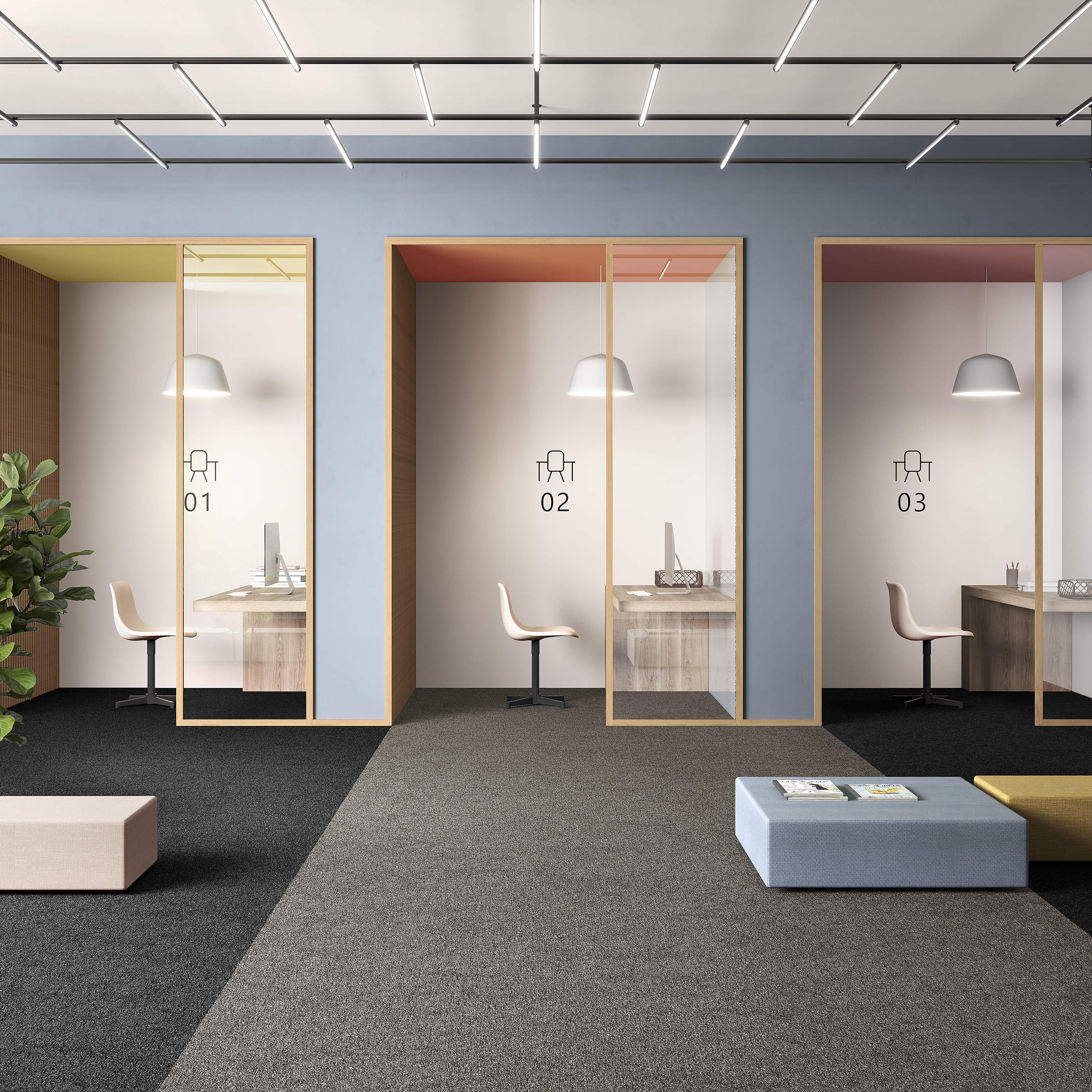 Ковровая плитка Medusa Tile 40 (500*500*5 мм) — купить в Самаре