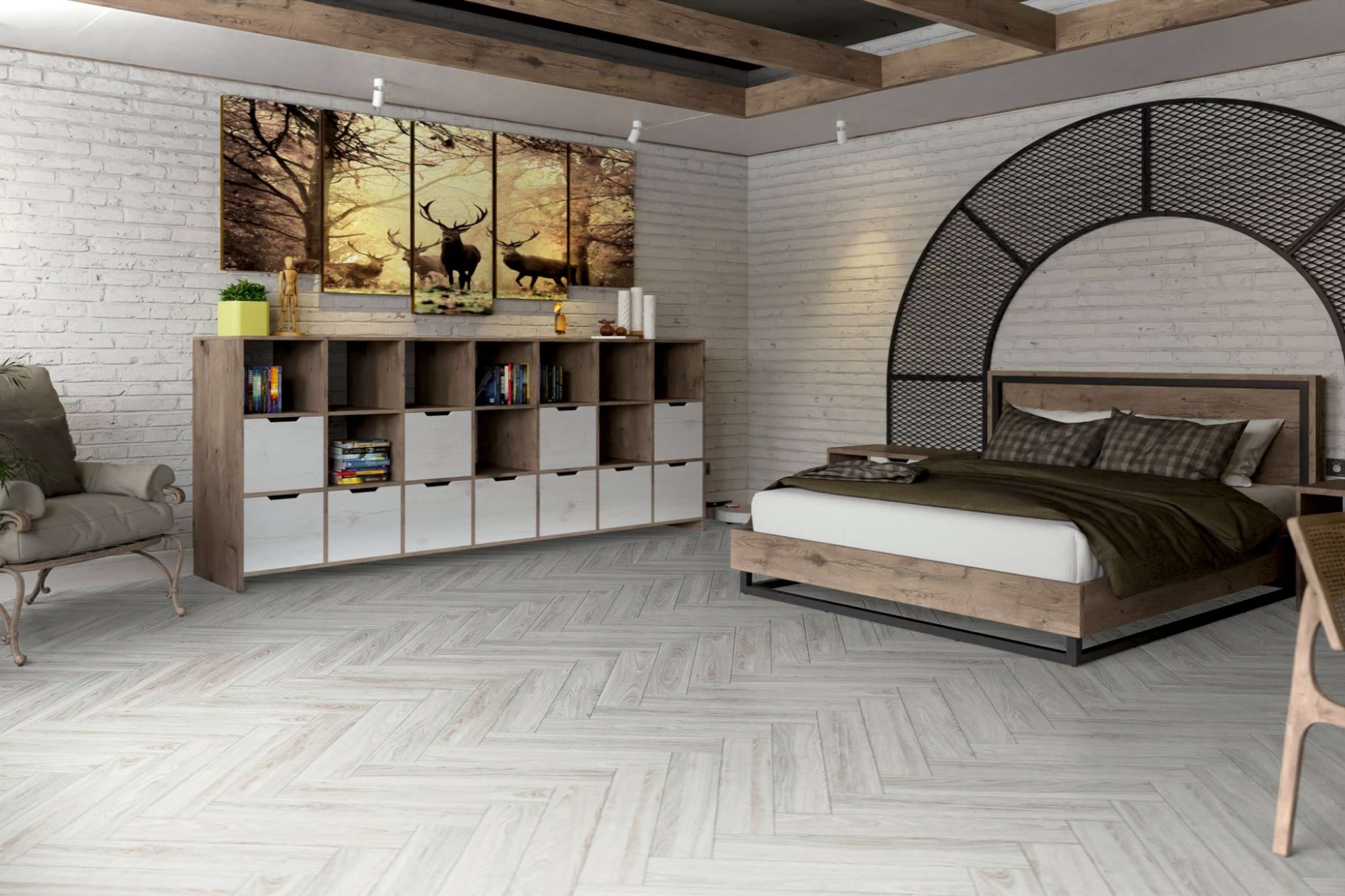 Инженерный паркет «Damy Floor» Ванильный (укладка елочкой) — купить в Самаре