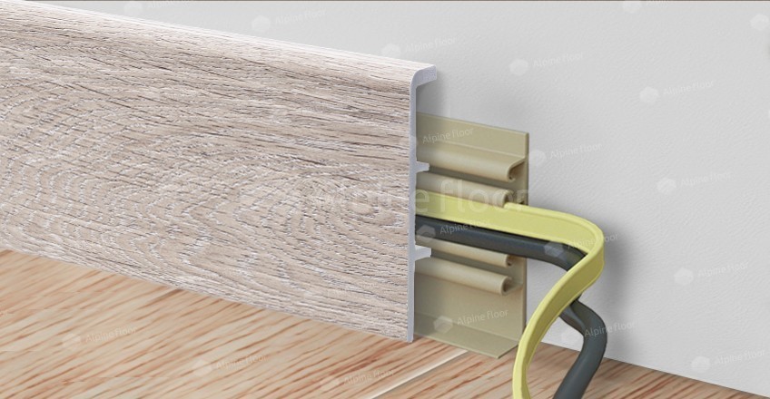 Напольный плинтус Rico Concept 80 Дуб Латте (2200*20*80 мм) — купить в Самаре