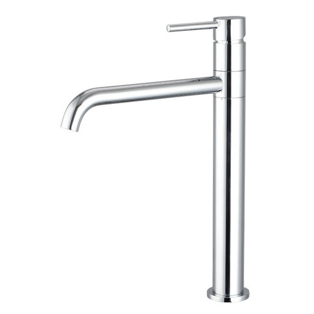 Смеситель Don для умывальника высокий, с гибкой подводкой 40см, без донного клапана, хром 53-524-crm