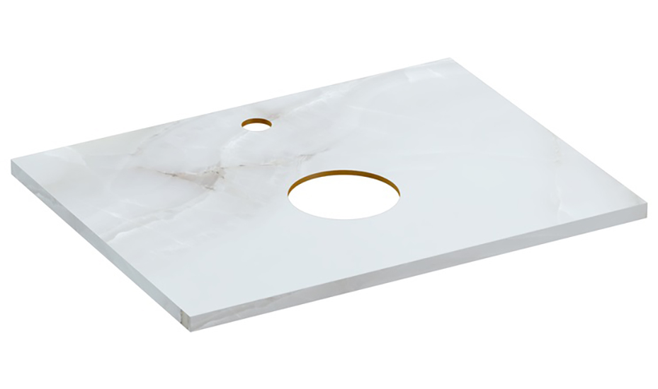 Столешница Stone из керамогранита Aura 60x45x2 светло-Серый сатиновый 63857