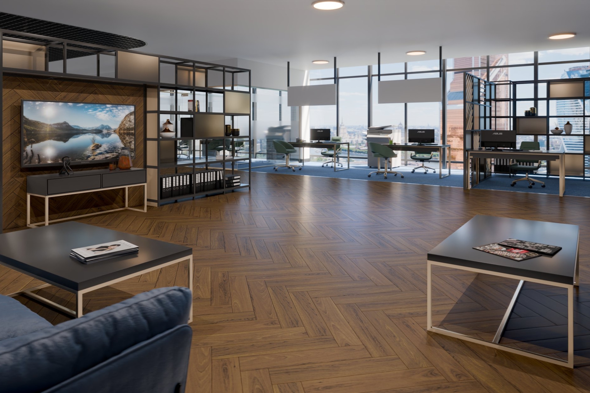 Инженерный паркет «Damy Floor» Ореховый (укладка елочкой) — купить в Самаре