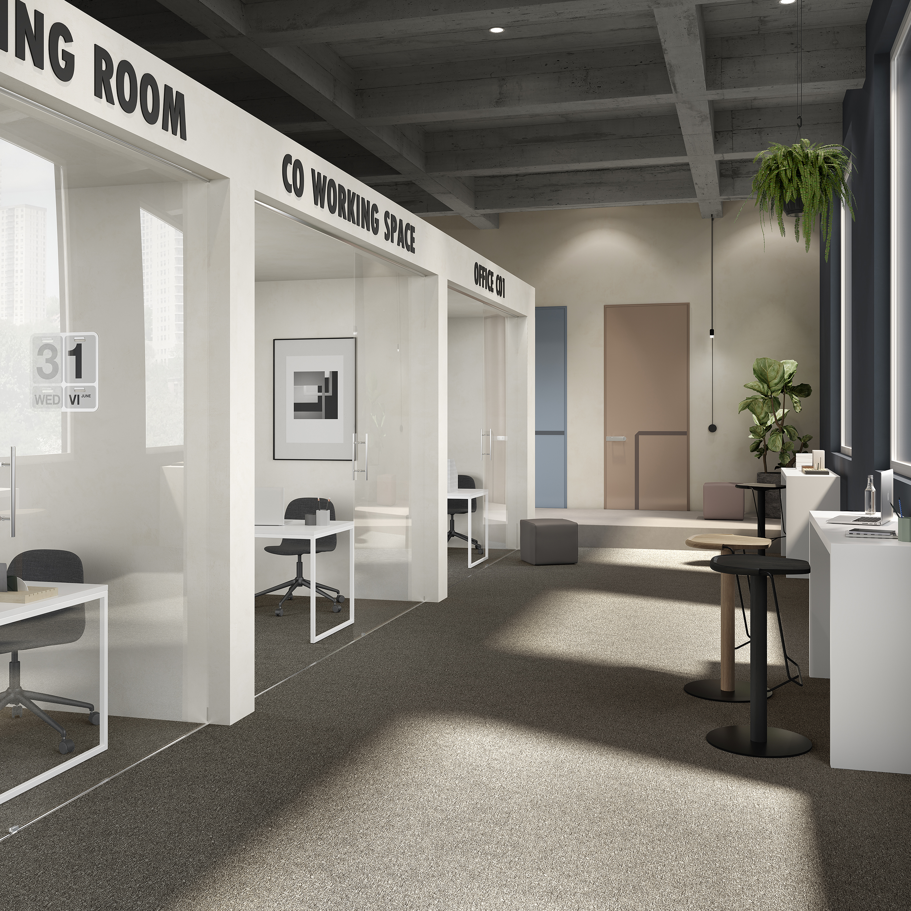 Ковровая плитка Medusa Tile 43 (500*500*5 мм) — купить в Самаре