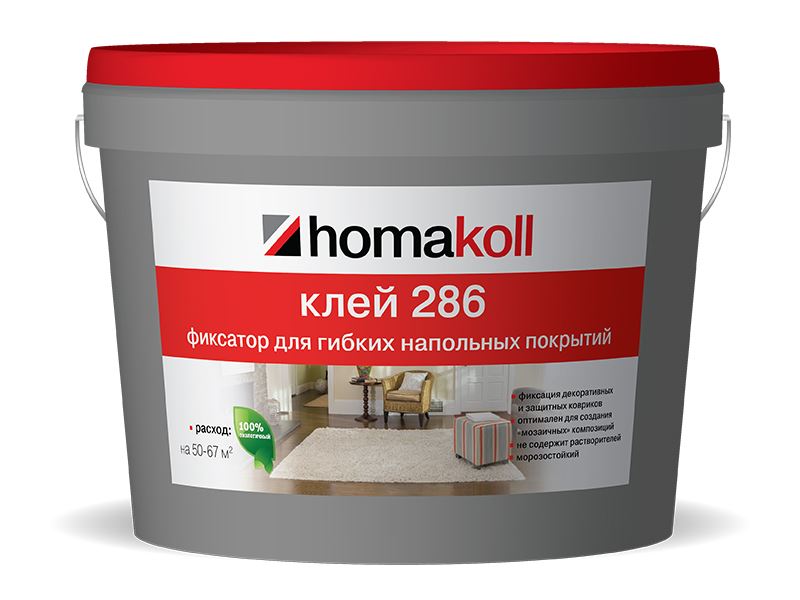 Картинка Клей-фиксатор для гибких покрытий "Homakoll" 286 1 кг