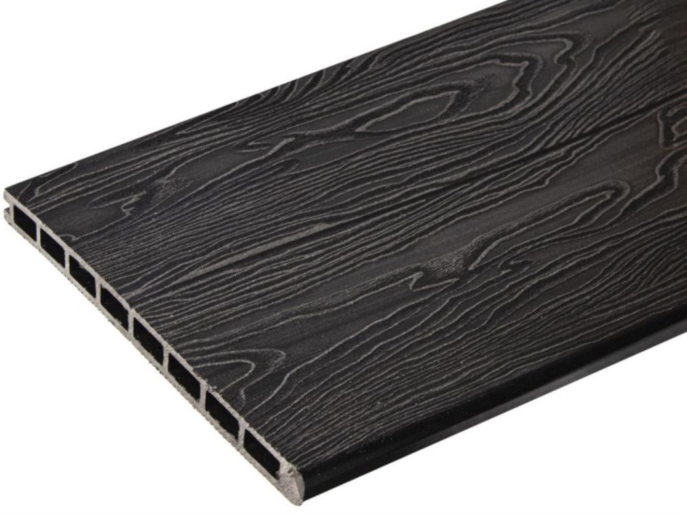 Изображение Ступень TalverWood 313*25*4000мм, антрацит, 3D Картинка Ступень TalverWood 313*25*4000мм, антрацит, 3D