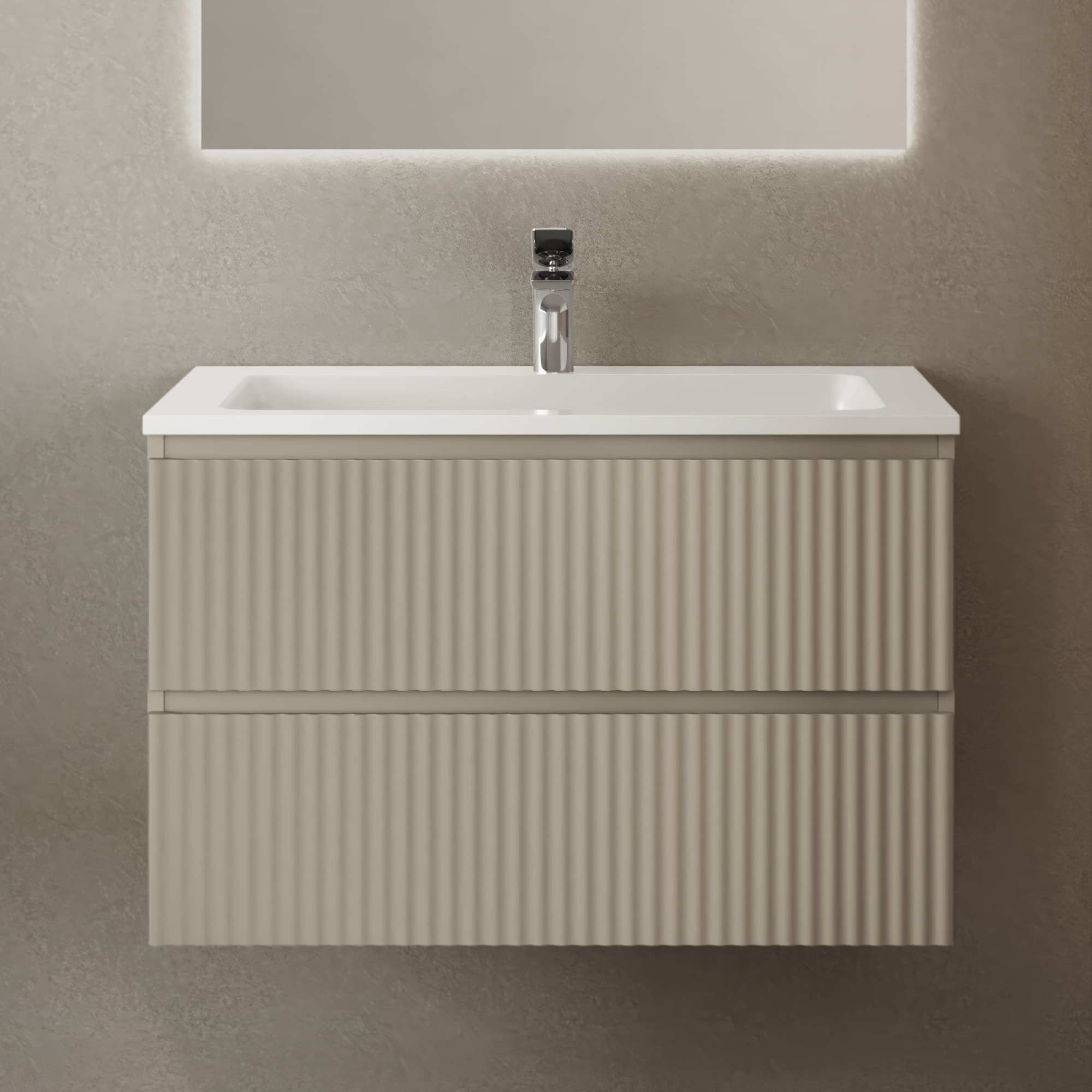 Тумба Coste 80 подвесная светло-коричневая Cst.01.80/P/BRS/RL