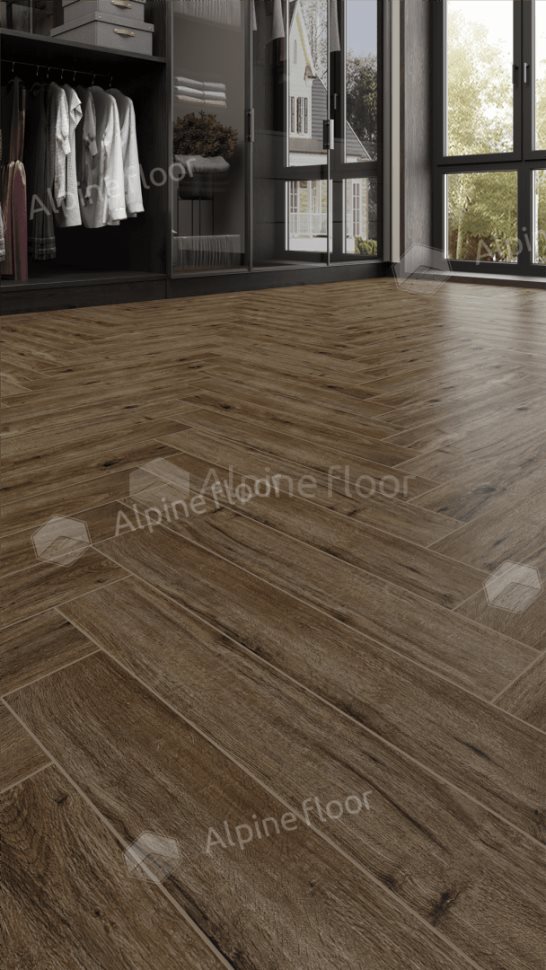 Ламинат "Alpine Floor" Herringbone 12 PRO Дуб Бордо (606*101*12 мм) — купить в Самаре