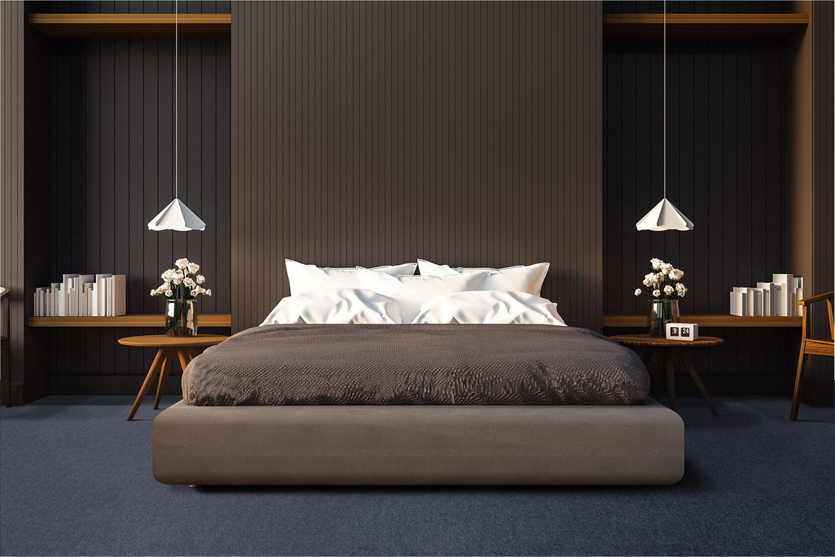 Ковровое покрытие "Bonkeel" Color Rib Blue Bottle 78 (ширина 1м/3м/4м) — купить в Самаре