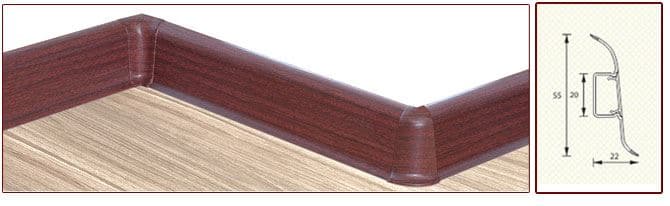 Плинтус "Идеал" пластиковый Комфорт Дуб Арктик (2500*22*55 мм) — купить в Самаре