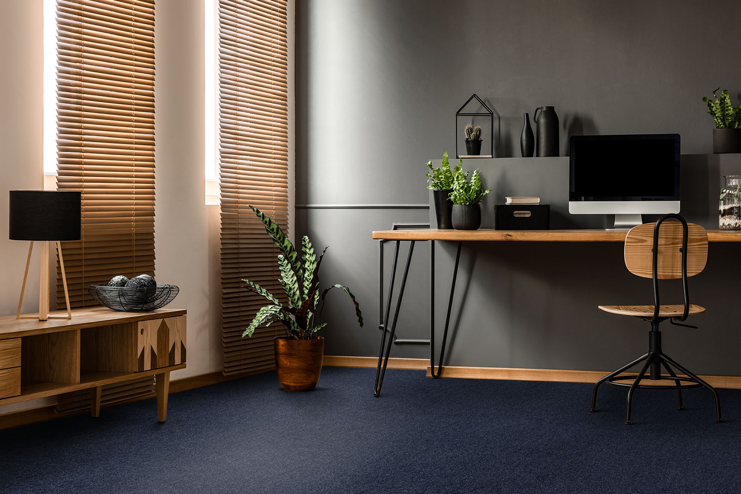 Ковровое покрытие "Bonkeel" Color Rib Blue Bottle 78 (ширина 1м/3м/4м) — купить в Самаре