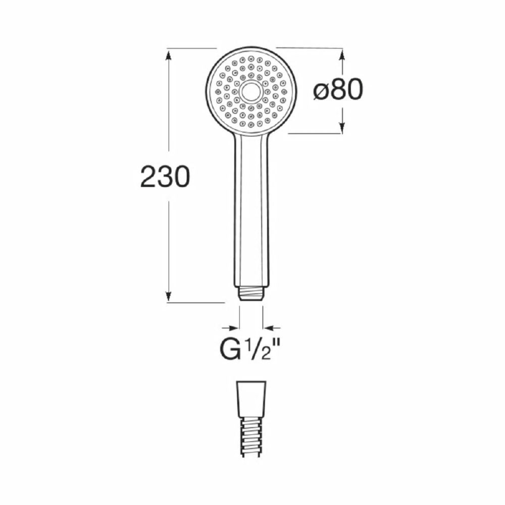 Изображение Душевая лейка Roca Stella 5B9103C07 Картинка Душевая лейка Roca Stella 5B9103C07